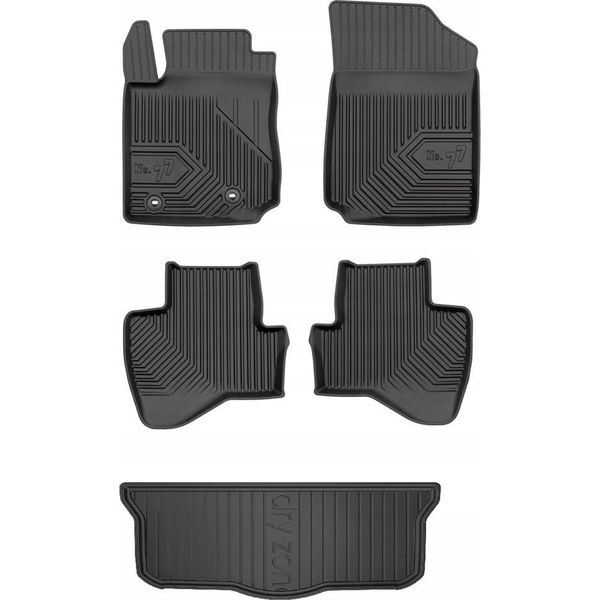 Set 77 Tappetini E Tappetini Per Toyota Aygo 2 Hatchback 2014-2022-image