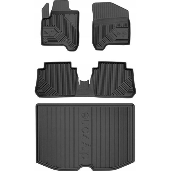 Set 77 Tappetini In Gomma E Tappetini Citroen C3 Picasso 1 2008-2017 G-image