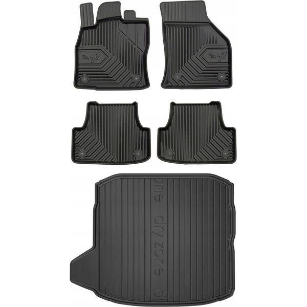 Set 77 Tappetini In Gomma E Tappetini Audi A3 8V Limousine 2012-2019-image
