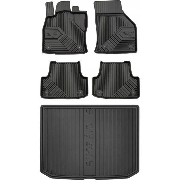 Set 77 Tappetini In Gomma E Tappetini Audi A3 8V Hatchback 2012-2019 Dkz-image