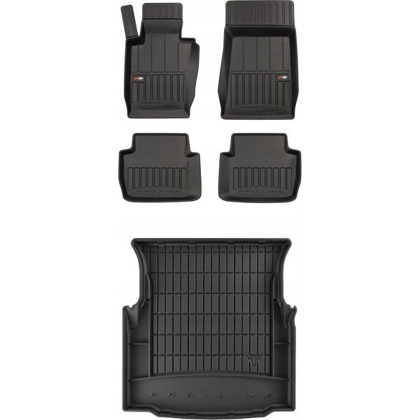 3D Set Tappetini In Gomma E Tappetino Bmw Serie 3 E46 Coupé Xdrive 1998-2005-image