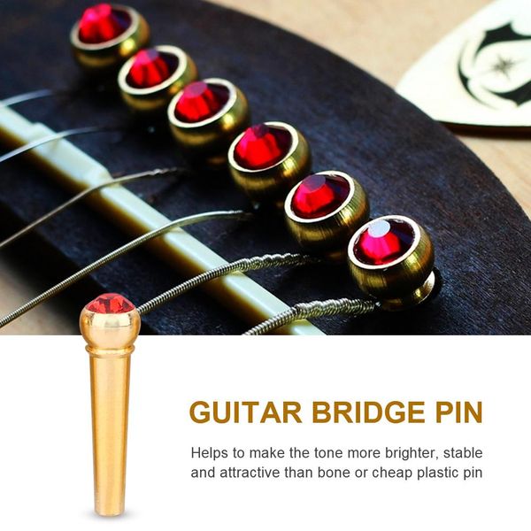 Perno A Ponte, Perno A Ponte Per Chitarra, Perno A Ponte Per Chitarra Acustica, Perno A Ponte In Ottone, Parte Di Strumento Musicale-image