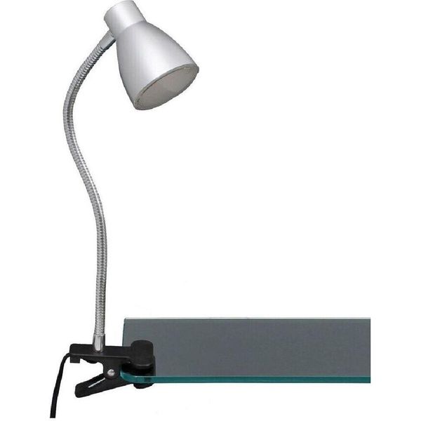 Lampada A Morsetto Led Lampada A Morsetto Braccio Flessibile 2,5W Color Titanio Metallo-Plastica Briloner-image