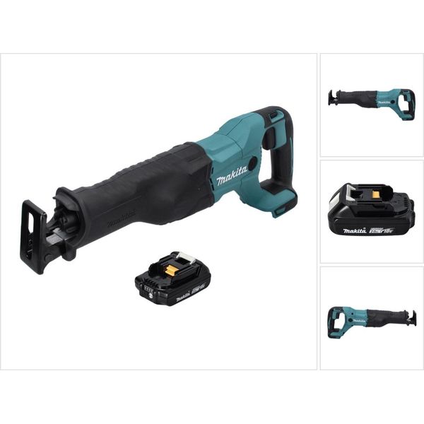 Makita Djr 186 A1 Seghetto Diritto A Batteria 18V + 1X Batteria 2,0 Ah - Senza Caricabatterie-image