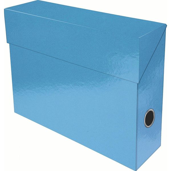 Exacompta 89927E Scatola D'archivio Exacompta Iderama, Cartone, 90 Mm, Blu Chiaro-image
