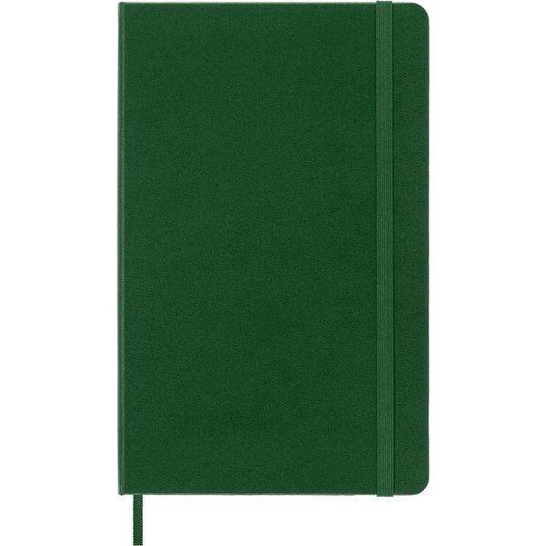 Moleskine Classic Notebook, Taccuino Con Pagine Bianche, Copertina Rigida E Chiusura Ad Elastico, Formato Large 13 X 21 Cm, Colore Verde Mirto, 240 Pagine-image