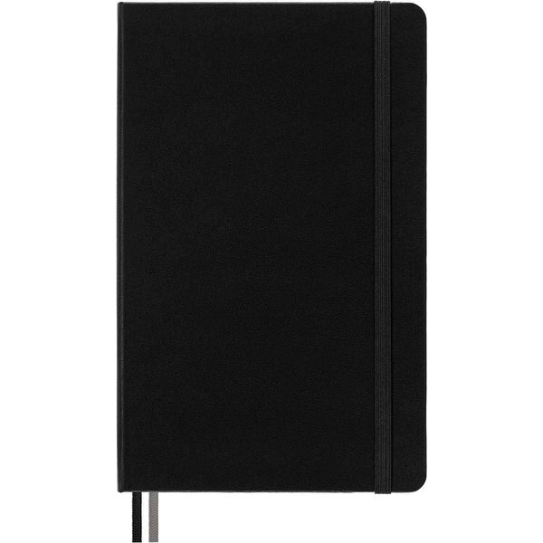 Moleskine Classic Notebook Expanded, Taccuino A Quadretti, Copertina Rigida E Chiusura Ad Elastico, Formato Large 13 X 21 Cm, Colore Nero, 400 Pagine-image