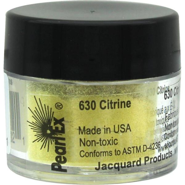 Pigmento Jacquard In Polvere Pearl Ex Giallo Limone 3 G Per Hobby E Arte-image