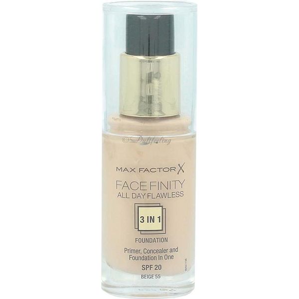 Max Factor Facefinity All Day Flawless 3 In 1 Foundation Spf 20 55 Beige 1 Conte-image