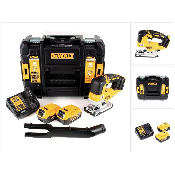 Seghetto Alternativo A Pendolo A Batteria Dewalt Dcs 334 M2 18V Brushless + 2X Batteria 4,0Ah + Caricabatterie + Tstak-image