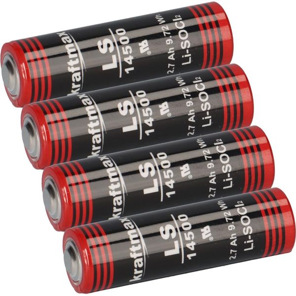 4X Kraftmax Batteria Al Litio 3,6V LS14500 ER14505 Aa - Cella-image