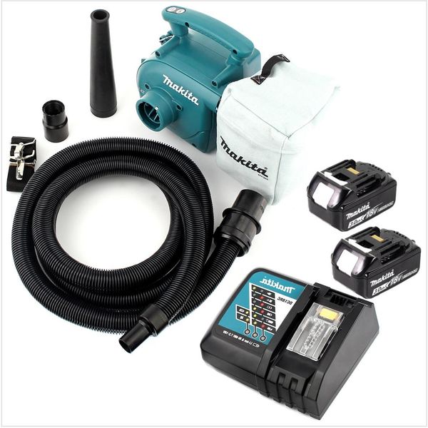 Aspiratore A Batteria Makita Dvc 350 Rf 18V + 2X Batteria Ricaricabile 3.0Ah + Caricabatteria-image