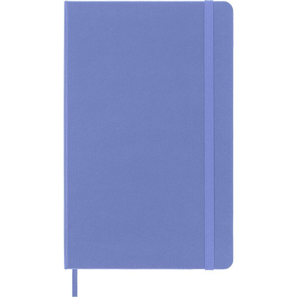 Moleskine - Classic Notebook, Taccuino Con Pagine Bianche, Copertina Rigida E Chiusura Ad Elastico, Formato Large 13 X 21 Cm, Colore Blu Ortensia, 240 Pagine-image