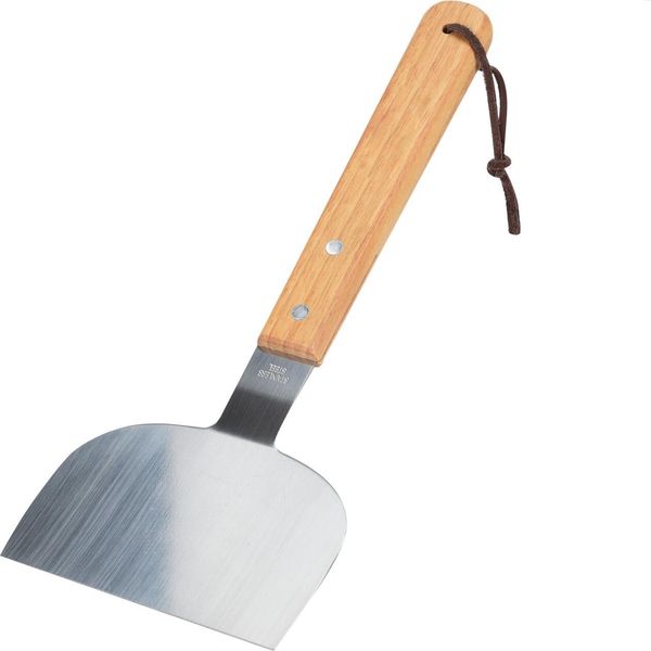 Spatola Per Barbecue, Acciaio Inox/Legno, 28X12 Cm, Argento/Marrone-image