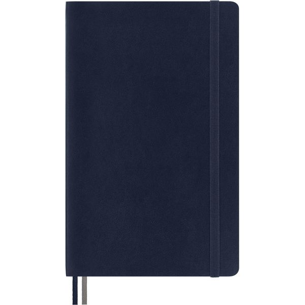 Moleskine - Classic Notebook Expanded, Taccuino A Righe, Copertina Morbida E Chiusura Ad Elastico, Formato Large 13 X 21 Cm, Colore Blu Zaffiro, 400 Pagine-image