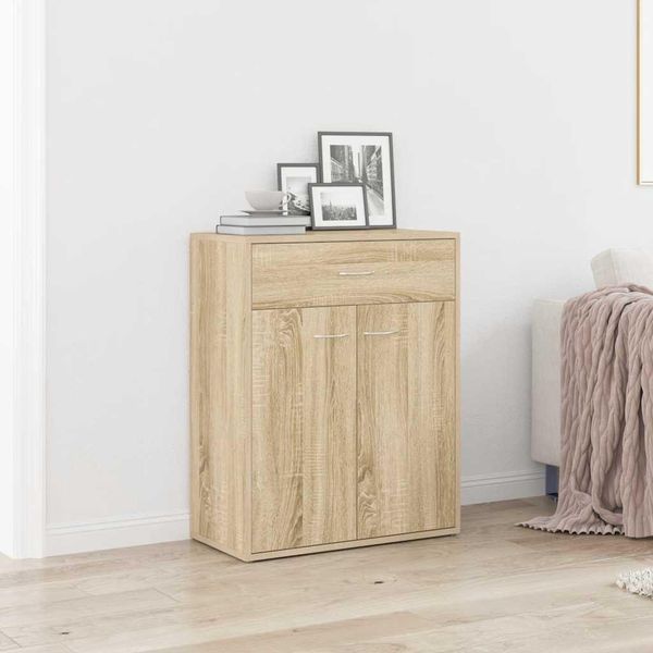 Vidaxl Credenza Rovere Sonoma 60X30X75 Cm Materiale A Base Di Legno-image