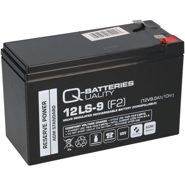 Batteria Q-Batteries 12LS-9 12V 9Ah F2 Agm 10 Anni-image