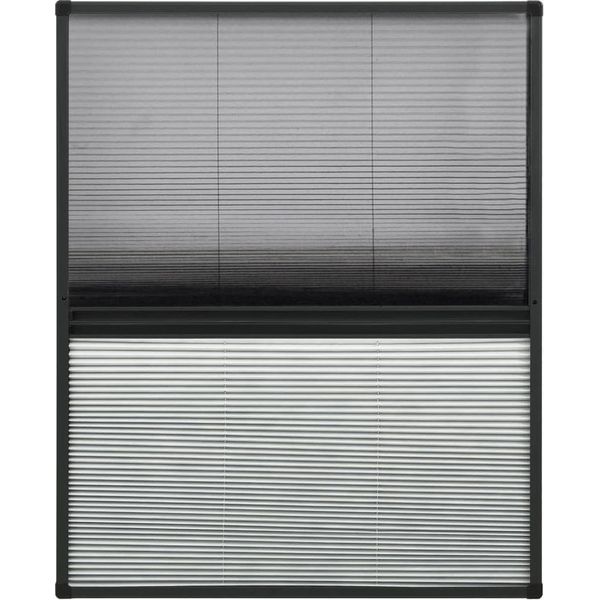 Vidaxl Zanzariera Plissettata Per Finestre In Alluminio 60X80 Cm Con Oscurante-image