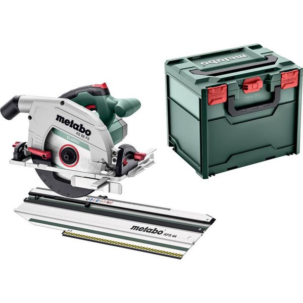 Metabo Ks 66 Fs 691196000 - Set Di Seghe Circolari Portatili (Scatola, Con Guida Di Copertura Kfs 44)-image