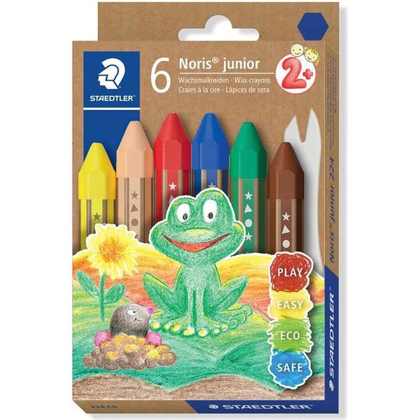 Staedtler 224 C6 Pastello A Cera Noris Junior Confezione Da 6 Pezzi In Cartone(S)-image