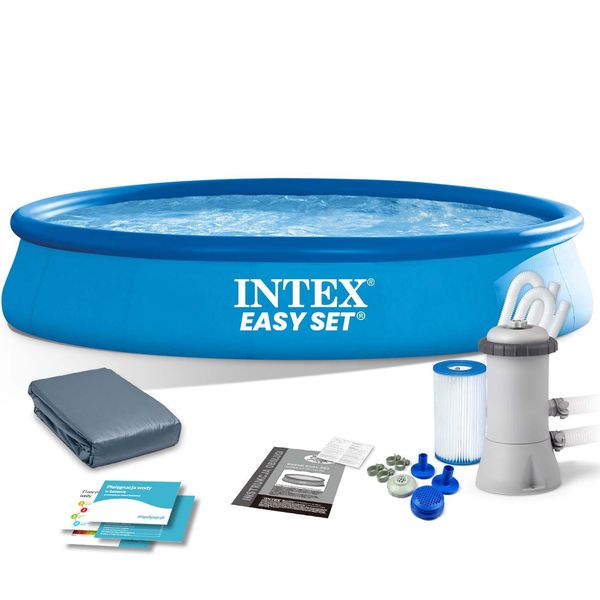 Piscina Ad Espansione Da Giardino Con Pompa 457 X 84 Cm 4In1 Intex 28158-image