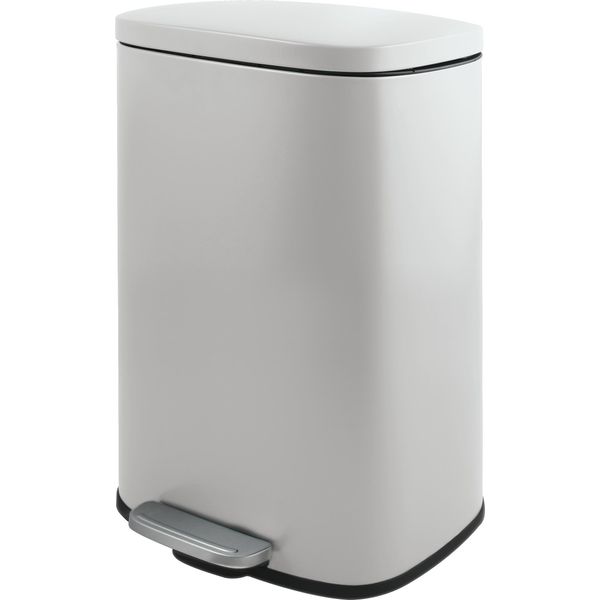 Portarifiuti Spirella 30 Litri In Acciaio Inox Con Chiusura Ammortizzata E Contenitore Interno "Akira"" Portarifiuti Da Cucina Softclose Portarifiuti Bianco Opaco"-image