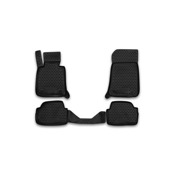 Tappetini Element 3D Per Bmw Serie 1, 2004-2011, 5 Porte, 4 Pezzi.-image