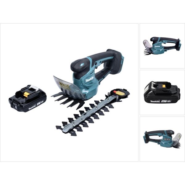Makita Dum 111 A1X Forbici Per Erba A Batteria Forbici Per Arbusti 18 V + 1X Batteria Ricaricabile 2,0 Ah - Senza Caricabatterie-image