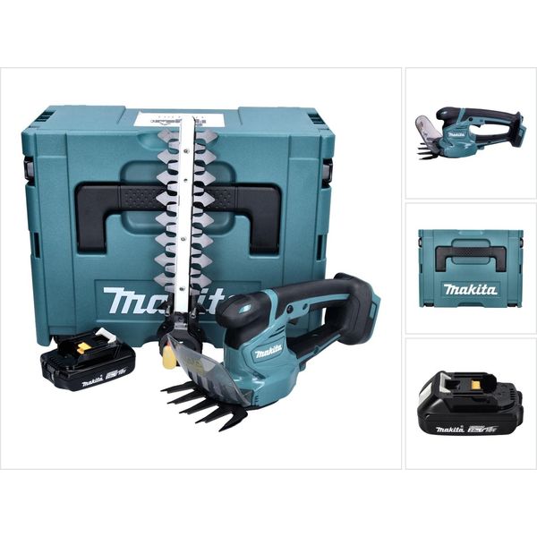 Makita Dum 111 A1XJ Forbici Per Erba A Batteria 18 V + 1X Batteria Ricaricabile 2,0 Ah + Makpac - Senza Caricabatterie-image