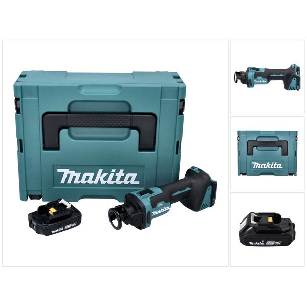 Makita Dco 181 A1J Fresa Rotante A Batteria 18 V 32000 Rpm Brushless + 1X Batteria Ricaricabile 2,0 Ah + Makpac - Senza Caricabatterie-image