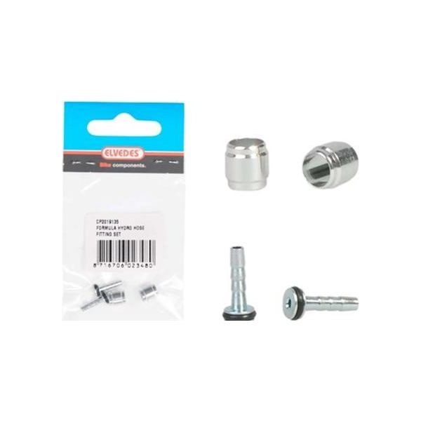 Elvedes Formula Brake Line Olive Kit 2 Unità Argento Argento Taglia Unica-image