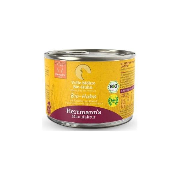 Herrmanns Cat Dosehuhn, Karotte & Kamut 200Gx12-image