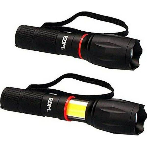 Torcia Led Xl Estensibile Con Zoom Led 1 Led Cob Xl 3Xaaa (Batterie Incluse) Edm-image