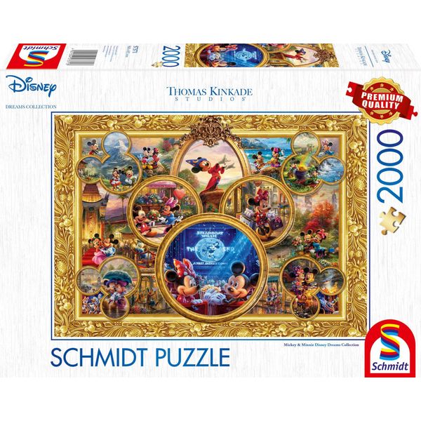 Schmidt Spiele Schmidt Spiele 57371 Disney, Mickey & Minnie, Dream Collage Ii, Thomas Kinkade Puzzle 1.000 Teile - Disney 57371-image
