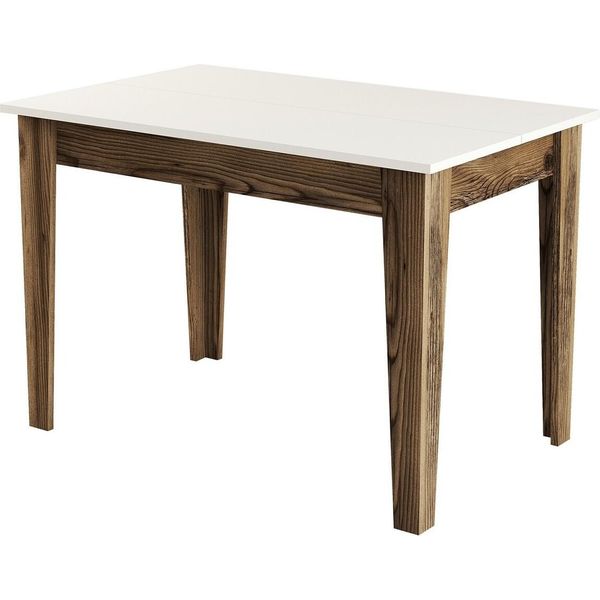 Skye Decor, Kiev 508 - Noce, Crema, KüChentisch, Nussbaum, 100 % Melaminbeschichteteteten Spanplatten, 110 X 72 X 75 Cm-image