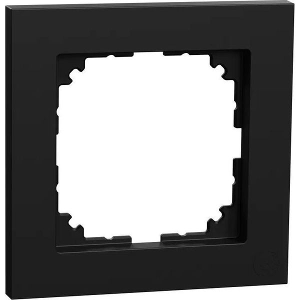 Merten MEG4010-3603 Cornice M-Pure, A 1 Attacco, Nero Opaco, M-Pure-image