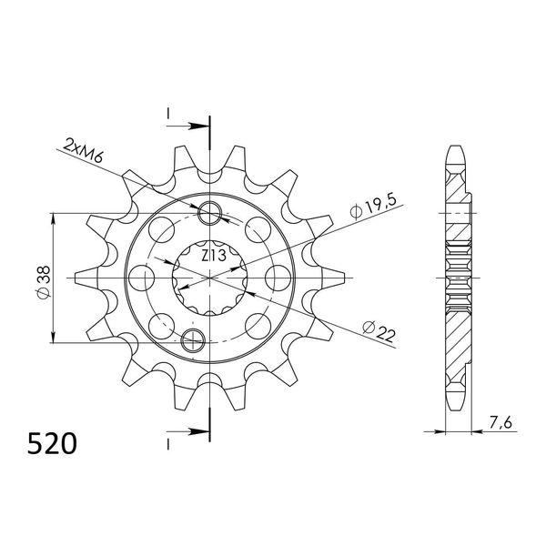 Ritzel Supersprox 520 - 13Z CST-1401:13-image