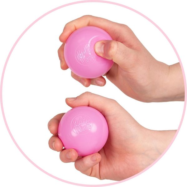 Kiddymoon 200/6Cm Palline Da Bagno Per Bambini Palline Di Plastica Eu, Bianco/Grigio/Rosa Polvere-image