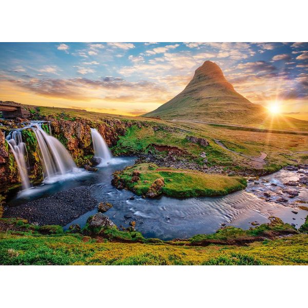 Puzzle Motivo Bluebird Islanda Cascata Kirkjufellsfoss 2000 Pezzi-image