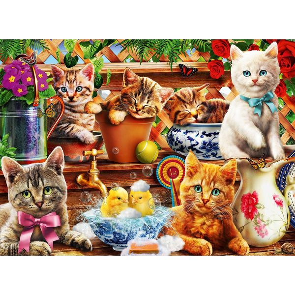 Bluebird Puzzle Gattino Nel Capanno 3000 Pezzi-image