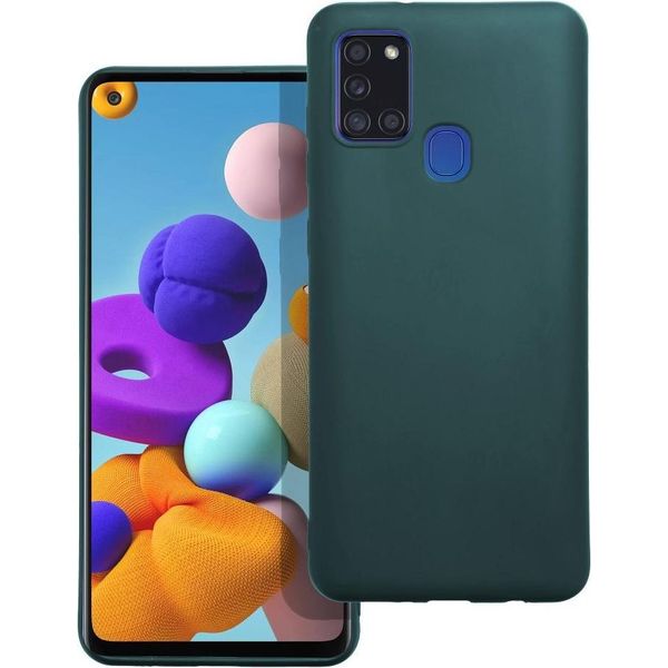Matt Custodia Verde Scuro Per Samsung Galaxy A21S-image