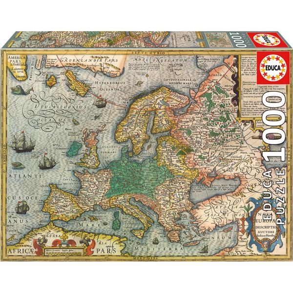 Educa Puzzle Mappa Dell'europa 1000 Pezzi-image