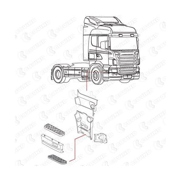 Covind SCR/212 Pedana Per Scania G I P I P,G,R,T - Serie R I T-image