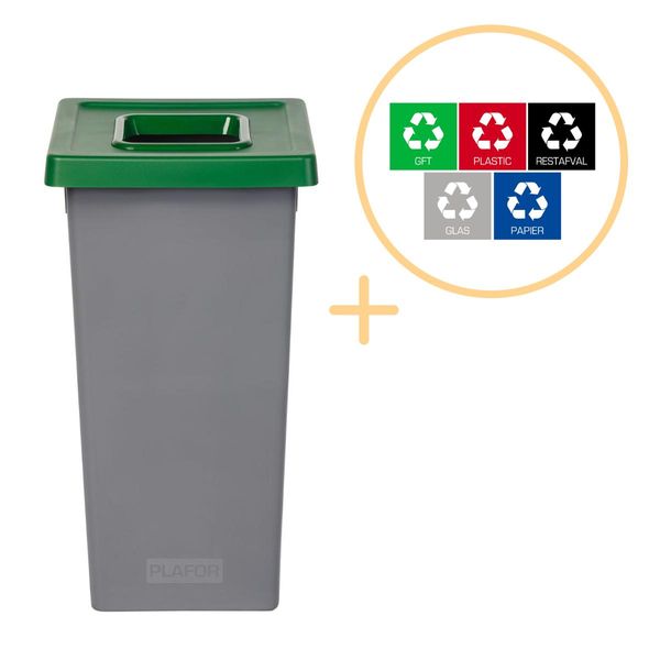 Plafor - Fit Prullenbak 75L - Riciclaggio - Verde-image