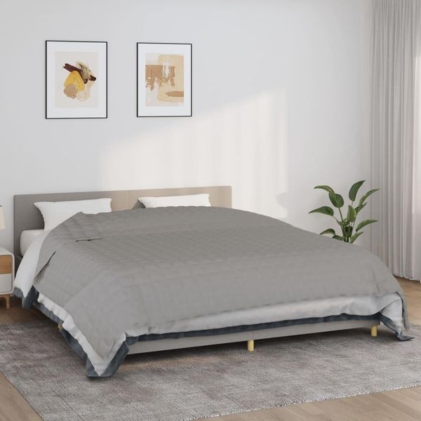 The Living Store Coperta Pesata Grigia 235X290 Cm 11 Kg Tessuto-image