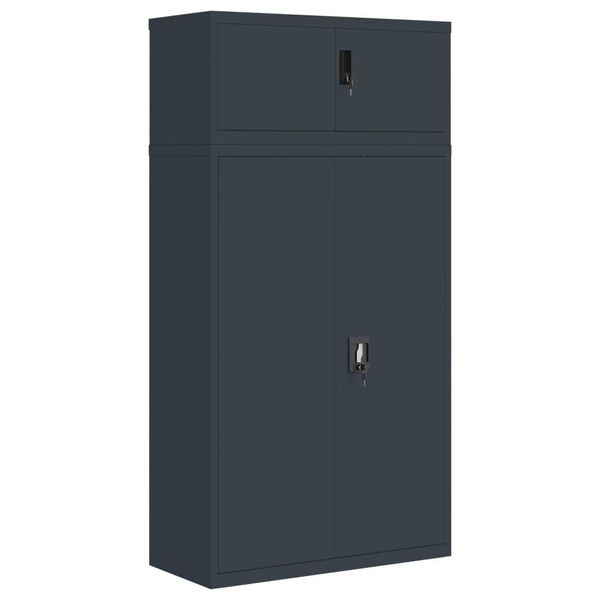 Vidaxl Armadio Per Archiviazione Antracite 90X40X180 Cm In Acciaio-image