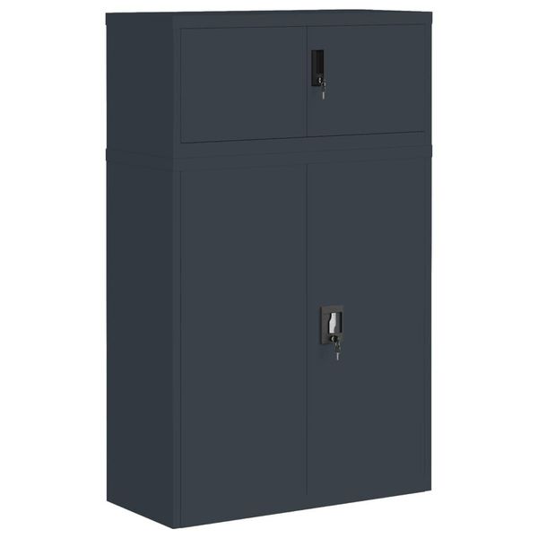 Vidaxl Armadio Per Archiviazione Antracite 90X40X145 Cm Acciaio-image