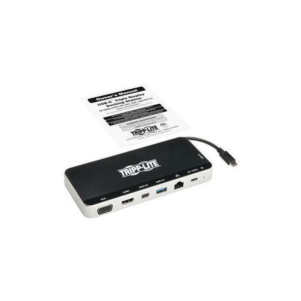 Eaton Tripp Lite Serie Usb C Docking Station Hub Usb Dock Triplo Display 4K Hdmi Vga Usb A/C Gbe-image
