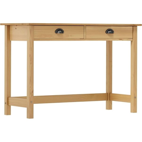 The Living Store Consolle Hill Con 2 Cassetti 110×45×74 Cm In Legno Di Pino-image