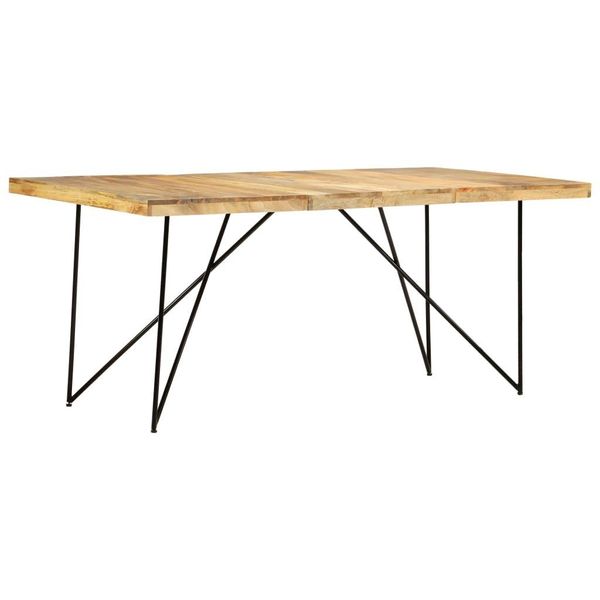 Tavolo Da Pranzo The Living Store 180×90×76 Cm In Legno Massiccio Di Mango-image